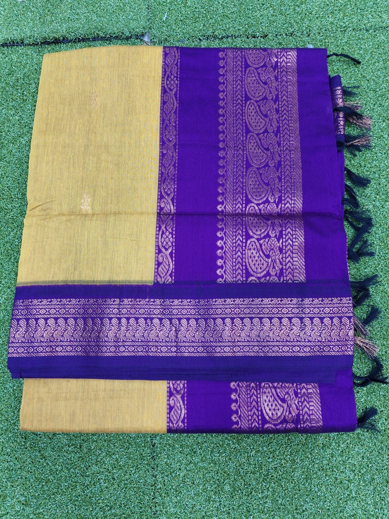6var Saree Yellow Colour