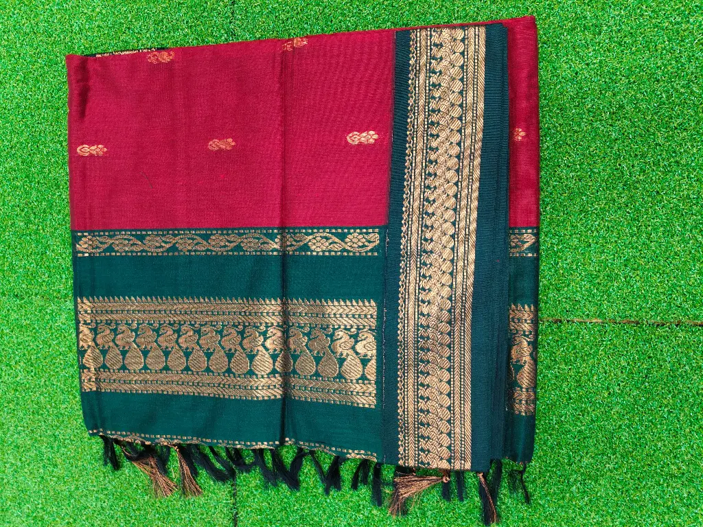 6var Saree Dark Pink