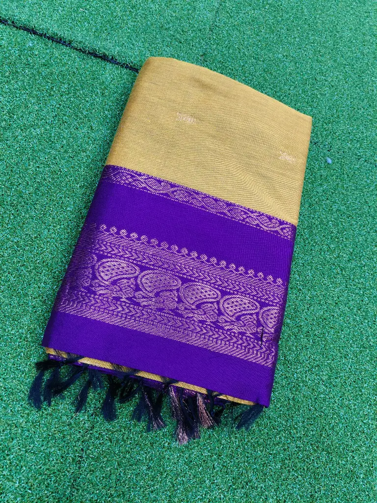 6var Saree Yellow Colour