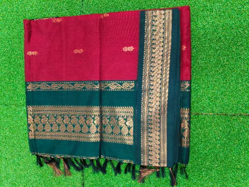 6var Saree Dark Pink