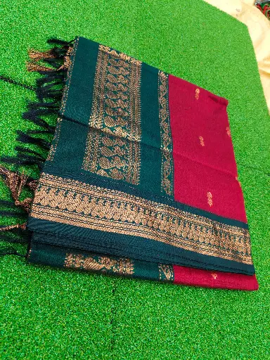 6var Saree Dark Pink