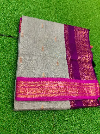 6var Saree Grey 