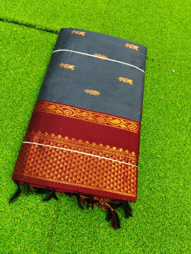 6var Saree Grey Colour 